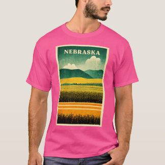 Nebraska Retro Travel T-Shirt