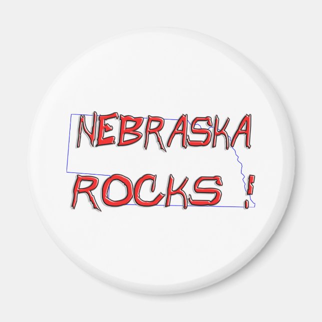 Nebraska ROCKS Magnet (Vorne)