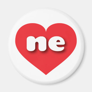 Nebraska rotes Herz - I Liebe ne Magnet