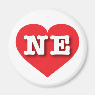 Nebraska Rotes Herz - I Liebe NE Magnet