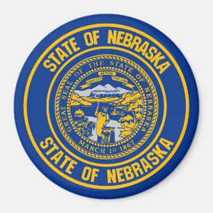 Nebraska Round Emblem Magnet