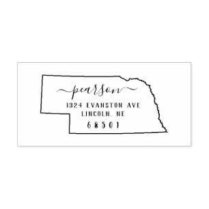 Nebraska-Rücksendeadresse-Briefmarke Selbst-Mit Permastempel