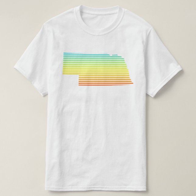 Nebraska-Schauer verblassen T-Shirt (Design vorne)