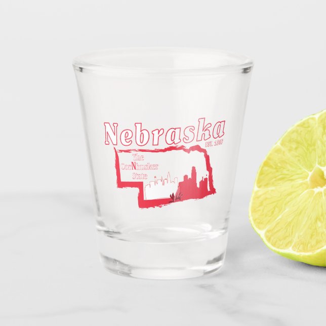 Nebraska-Schnapsglas Schnapsglas (Vorderseite)