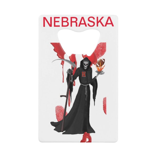 Nebraska-Sensenmann Geldbeutel Flaschenöffner (Vorderseite)