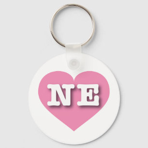 Nebraska Solid Pink Heart - Große Liebe Schlüsselanhänger