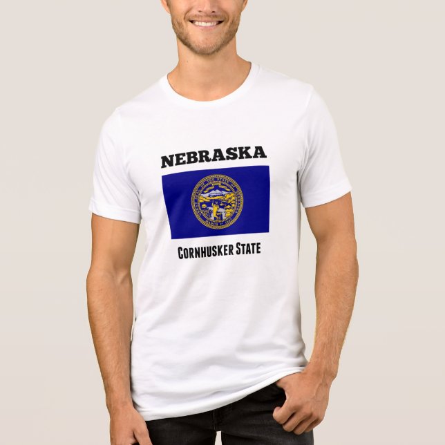Nebraska, Staat Cornhusker, Tri-Blend Shirt (Vorderseite)
