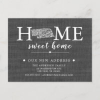 NEBRASKA Staat Moving Announcement Post Card