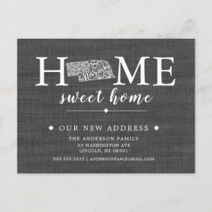 NEBRASKA Staat Moving Announcement Post Card Ankündigungspostkarte