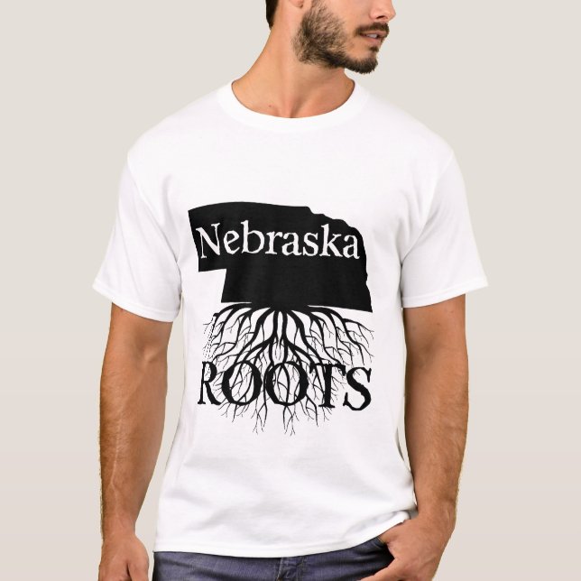 Nebraska Staat Roots Shirt für Frauen oder Männer (Vorderseite)