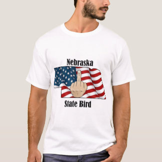 Nebraska Staat Vogel T - Shirt Mittelfinger