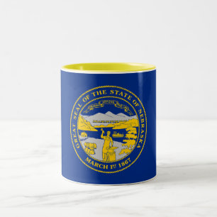 Nebraska Staatsflagge Zweifarbige Tasse
