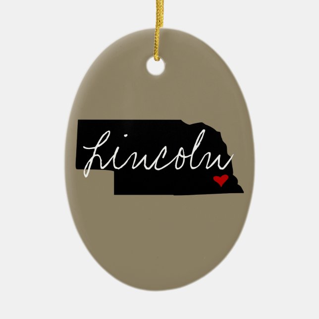 Nebraska-Stadt Keramikornament (Vorne)