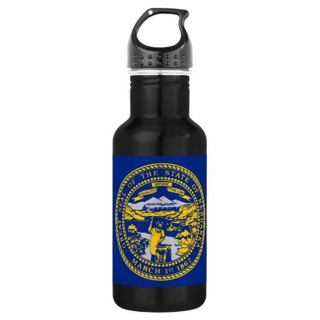 Nebraska State Flag Liberty Flasche Trinkflasche (Vorderseite)