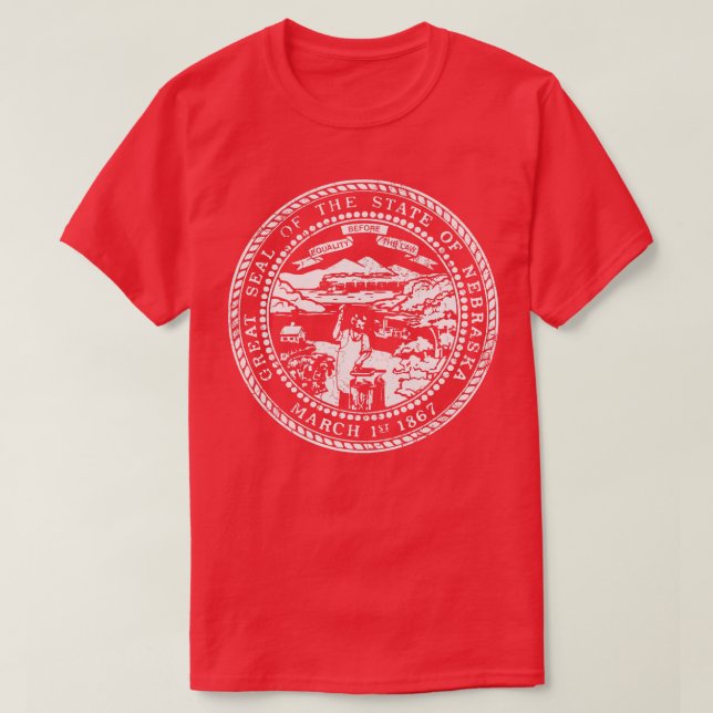 Nebraska State Flag Retro gestört T-Shirt (Design vorne)