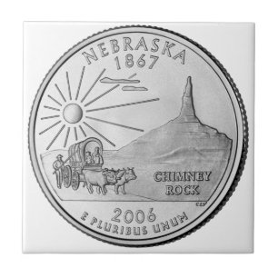 Nebraska-State-Vierteldollar Fliese