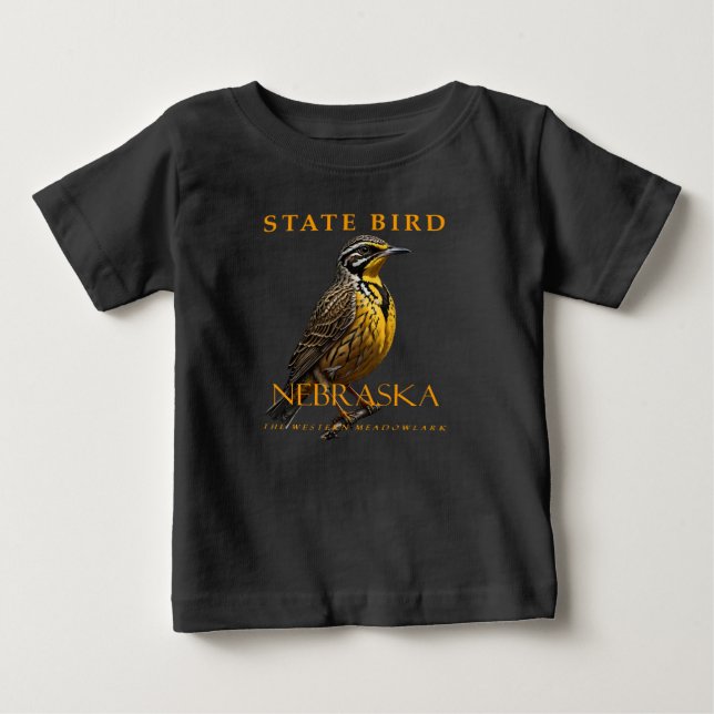 Nebraska Territory Bird Der Western Meadowlark Baby T-shirt (Vorderseite)
