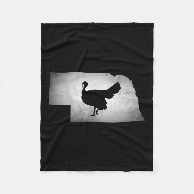 Nebraska Türkei Jagd Fleecedecke (Vorderseite)