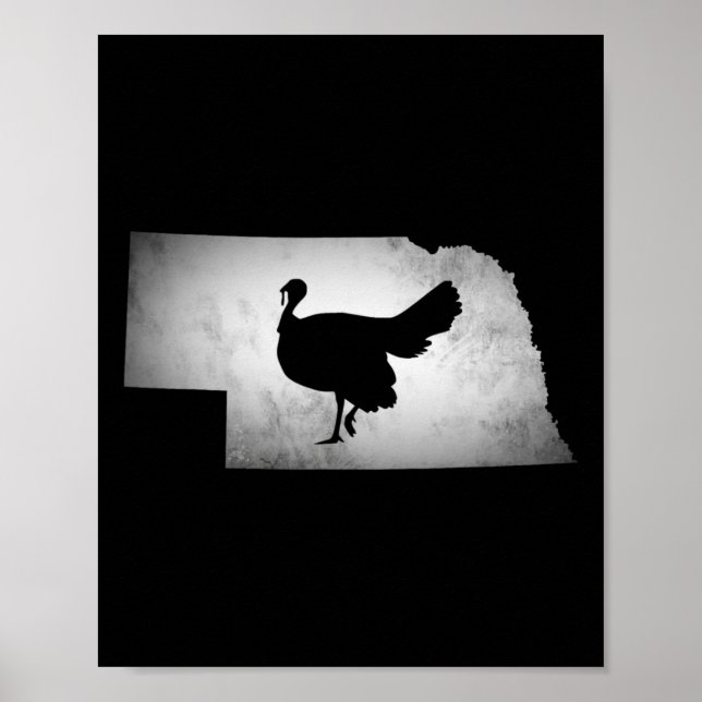 Nebraska Türkei Jagd Poster (Vorne)