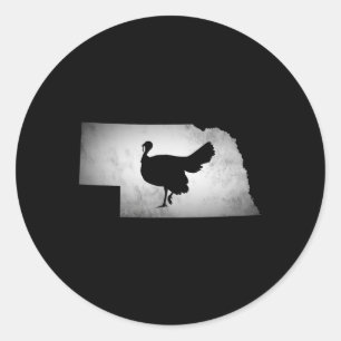 Nebraska Türkei Jagd Runder Aufkleber