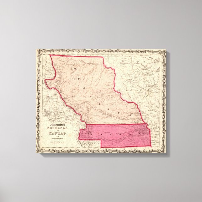 Nebraska und Kansas 2 Leinwanddruck (Vorderseite)