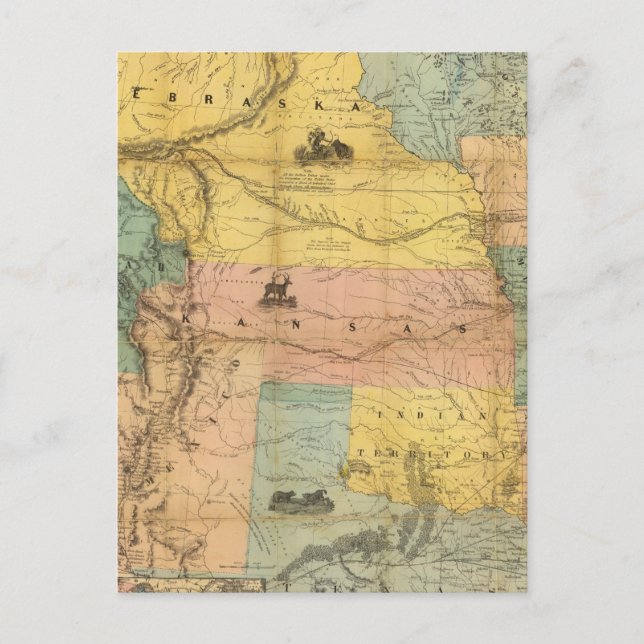 Nebraska und Kansas 2 Postkarte (Vorderseite)