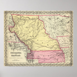Nebraska und Kanzas Poster