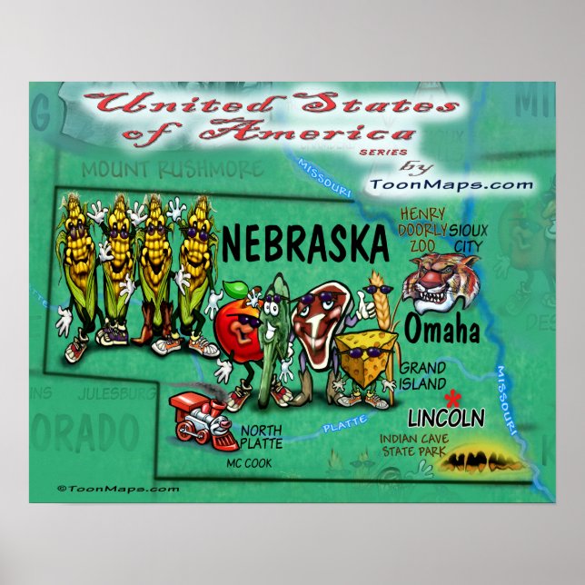 Nebraska USA Poster (Vorne)