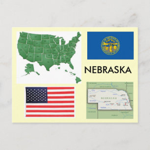 Nebraska, USA Postkarte