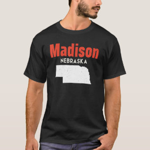 Nebraska Usa Staat America Travel Nebraskan Madiso T-Shirt