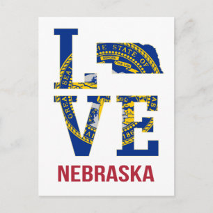 Nebraska USA Staat Liebe Postkarte