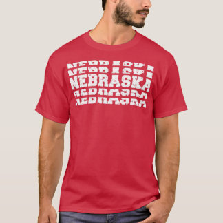 Nebraska Vintag gestackt T-Shirt