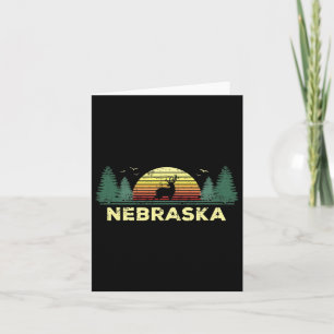 Nebraska Vintag Hirschjagd Sunset Souvenir Karte