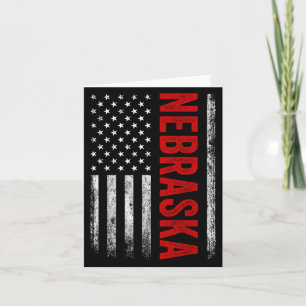 Nebraska Vintag US American Flag Retro for Men Wo Karte