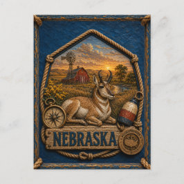 Nebraska Vintage Reise Postkarte