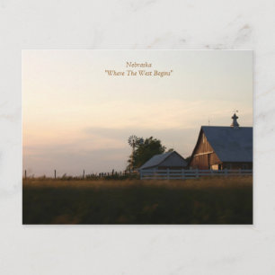 Nebraska"Wo der Westen beginnt" Postkarte