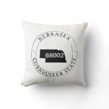 Nebraska Zip Code Pillow