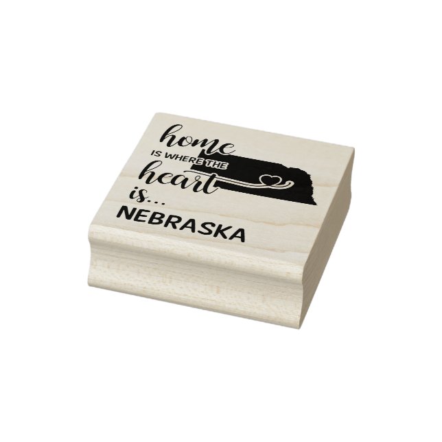 Nebraska Zuhause ist der Herzpunkt Gummistempel (Stempel)