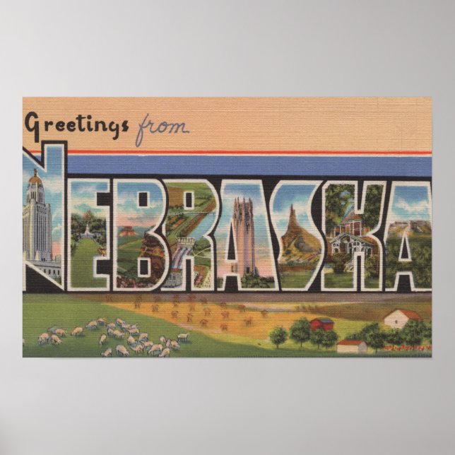NebraskaGroße BuchstabenszenenNebraska Poster (Vorne)