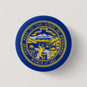 Nebraskan-Flagge, Flagge von Nebraska Button