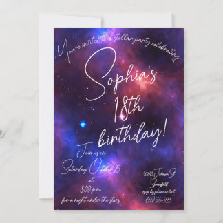 Nebula Birthday Einladung
