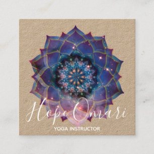 Nebula Bloom Mandala Quadratische Visitenkarte