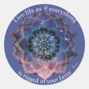 Nebula Bloom Mandala Runder Aufkleber