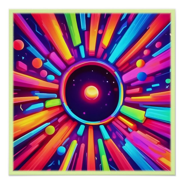 Nebula Burst: Kosmisches Kaleidoskop Poster (Vorderseite)