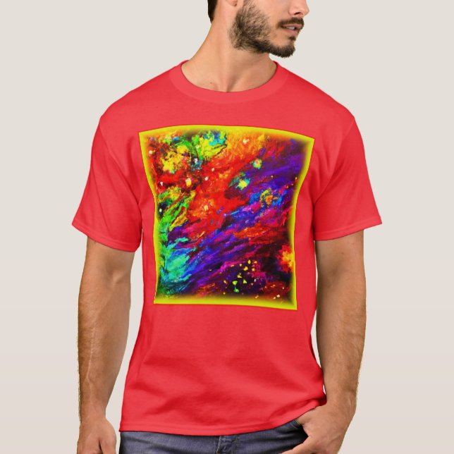 Nebula in unserem Universum Gemälde. Jetzt kaufen T-Shirt (Vorderseite)