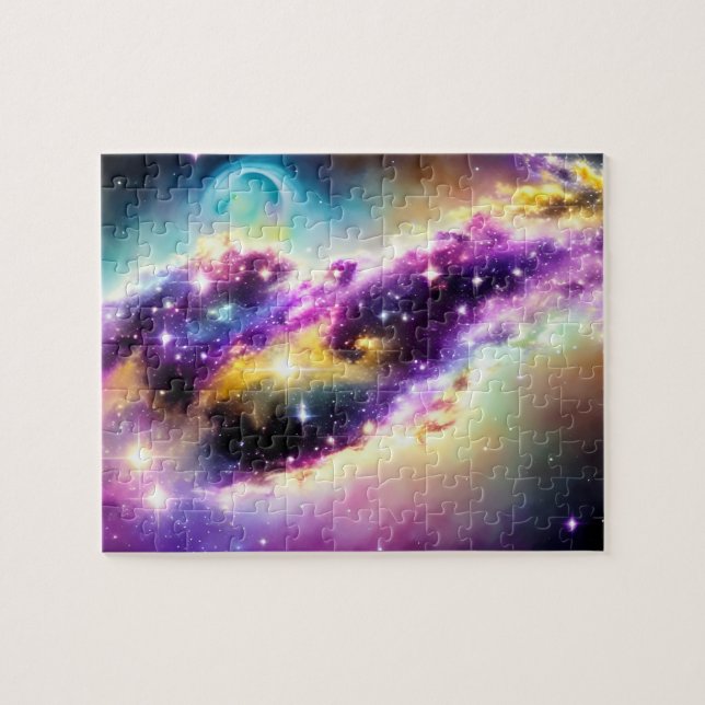 Nebula junior rosa und lila Wundergalaxien Puzzle (Horizontal)