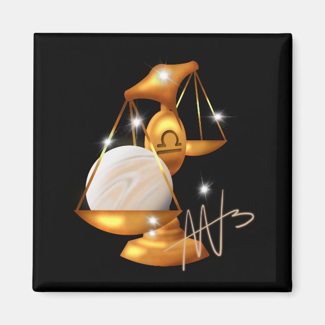 Nebula Libra Venus Zodiac Magnet (Vorne)