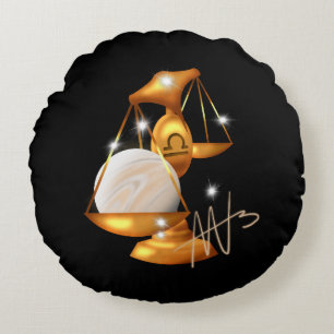 Nebula Libra Venus Zodiac Rundes Kissen