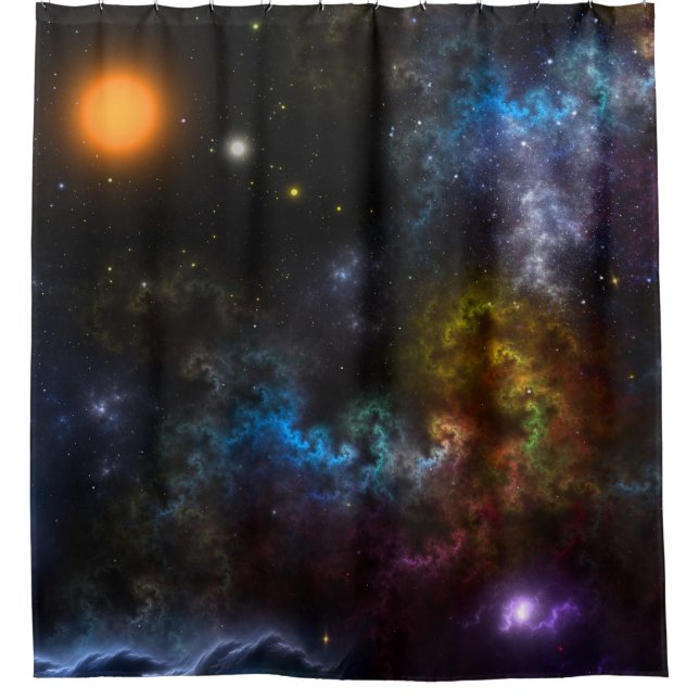 Nebula Menagerie Duschvorhang (Vorderseite)