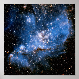 Nebula NGC 346 Säuglingssterne - Hubble-Weltraumfo Poster